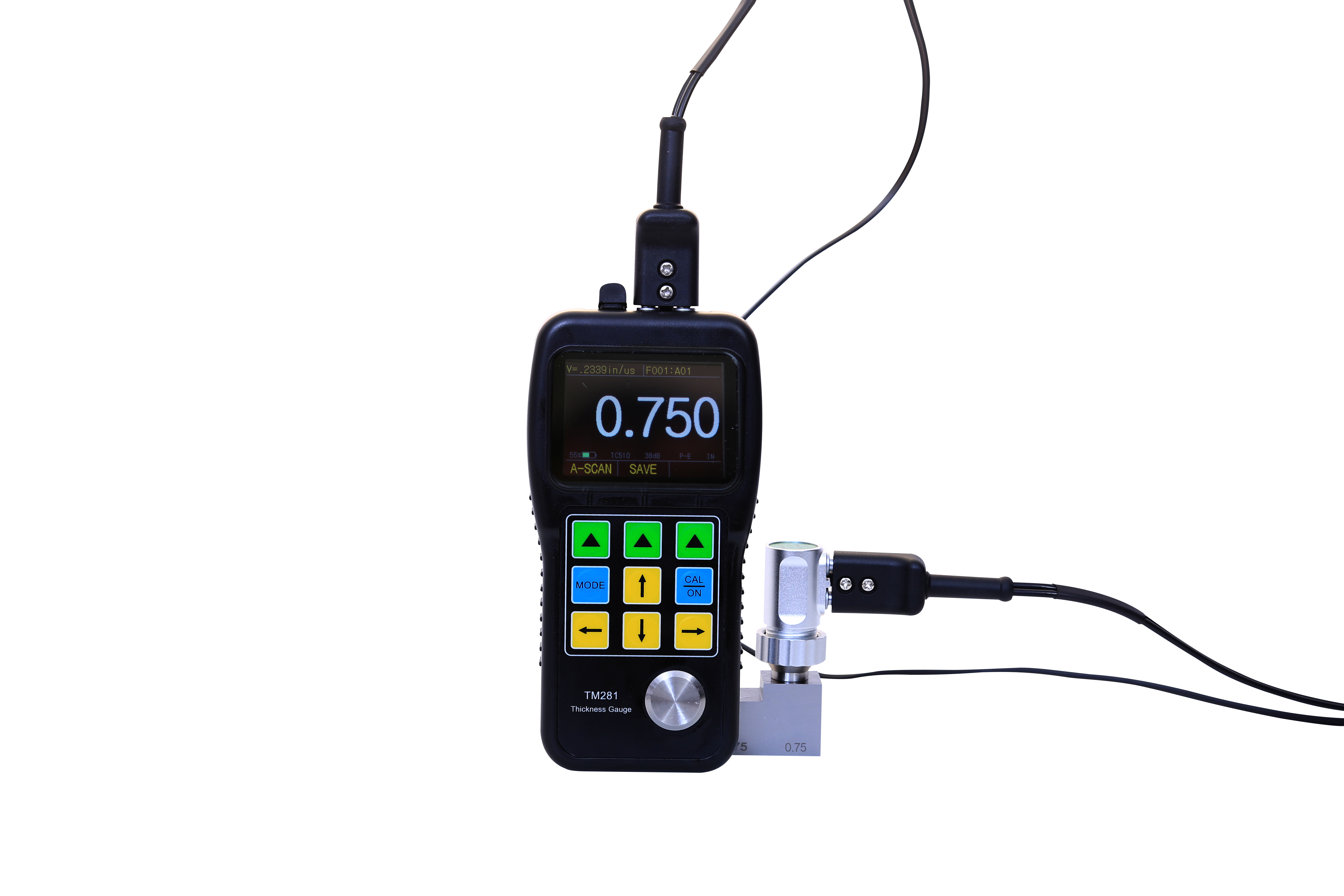 Tm281dl Ultrasonic Steel Thickness Gauge A&B Scan Thru Paint Coatings