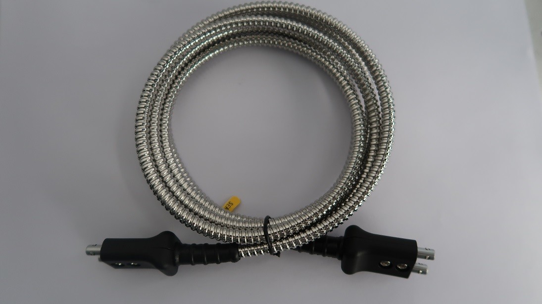 Ultrasonic Transducer Cables Flexible Stainless Steel Protection Shielding