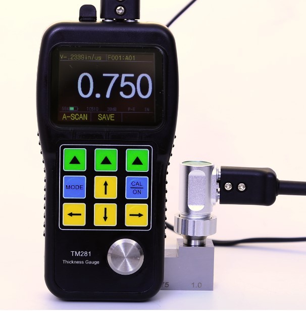 Ultrasonic Paint Thickness Gauge A&B Scan Coatings 0.50mm To 508mm Measure
