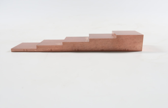 5-step wedge test block 2.5-12.5mm calibration copper alloy block