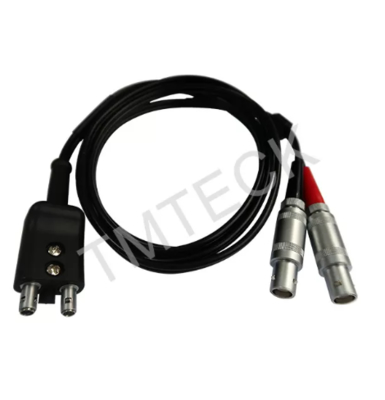 Ultrasonic Dual Cable 1.5m Length LEMO00 Plug To Dual Lemo1