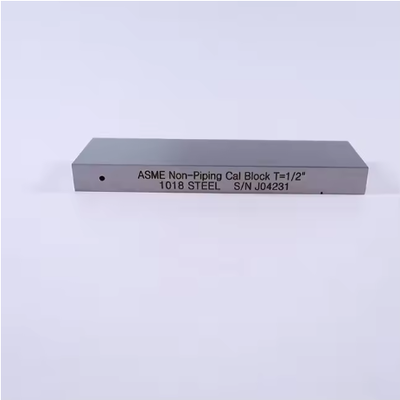 ASME Non-Piping Cal Block T=1/2 Inch ASME TYPE 1018 Steel Calibration Block For UT Shear Wave (1/2 Inch Thickness)