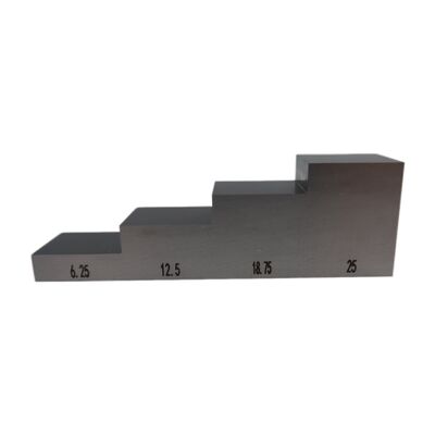 4‑Step Thickness 6.25-12.5-18.75-25mm Ultrasonic Testing Calibration Reference Block 1018 Steel