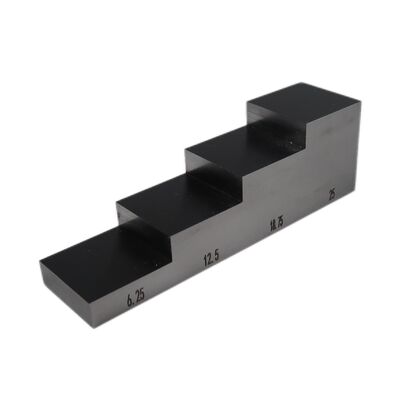 4‑Step Thickness 6.25-12.5-18.75-25mm Ultrasonic Testing Calibration Reference Block 1018 Steel