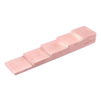 5‑Step Thickness 2.5-5-7.5-10-12.5mm Ultrasonic Testing Calibration Reference Block Copper Alloy