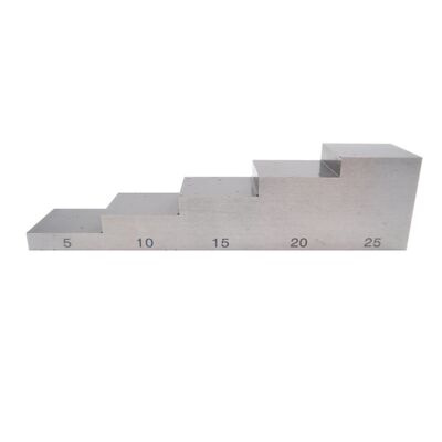 5 Step Ultrasonic Calibration Block with 5-10-15-20-25MM Thickness and Various Materials