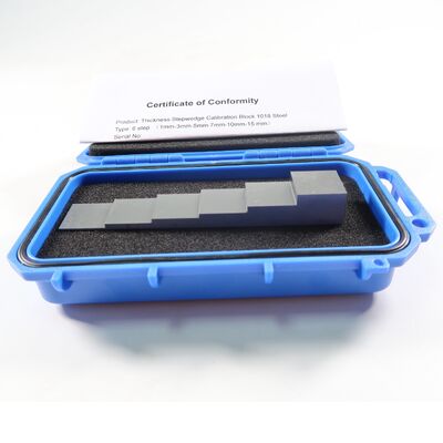 1018 Steel 6 Step Calibration Block with 1-3-5-7-10-15mm Thickness for Ultrasonic Testing