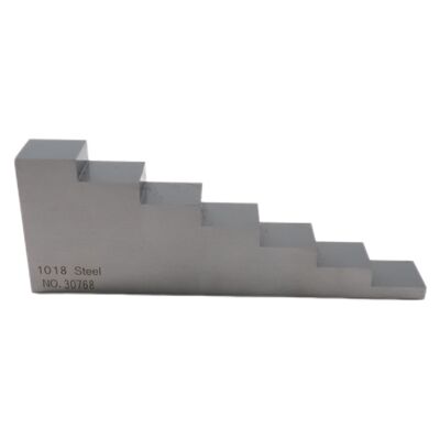 1018 Steel 7 Step Calibration Block with 5-12.5-20-27.5-35-42.5-50mm Thickness for Ultrasonic Testing