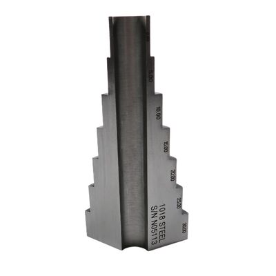 1018 Steel 7 Step Pipe Calibration Block with 2.5-5-10-15-20-25-30mm Thickness for Ultrasonic Testing