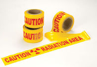 Caution Radioactive Material Tape / Radioactive Warning Tape Safety Yellow