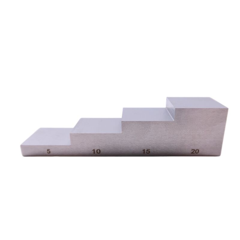 4-Step Thickness 1018 Steel Ultrasonic Calibration Block with 20*20mm Step Size for UT Testing