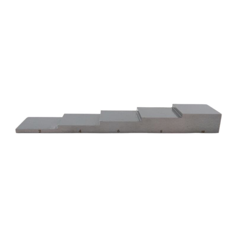 5 Step Ultrasonic Calibration Block with 2-4-6-8-10 MM Thickness and Various Materials