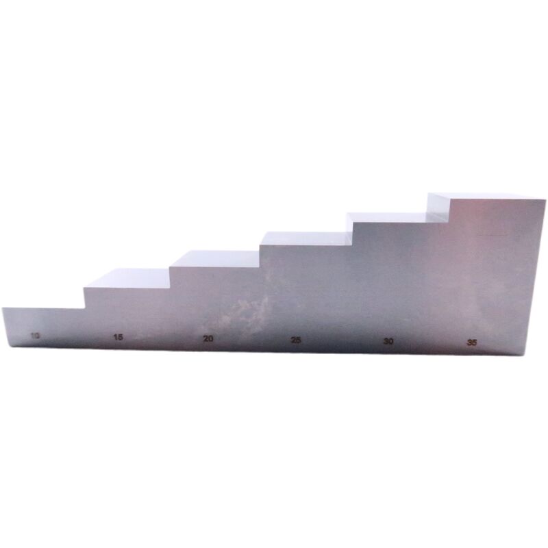 1018 Steel 6 Step Calibration Block with 10-15-20-25-30-35mm Thickness for Ultrasonic Testing