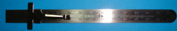 Metal pocket ruler with clip
