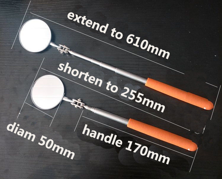 telescopic inspection mirror with orange cover 50MM
