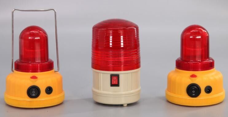Red Zone Danger Area Warning Light Battery Type Area Warning Lamp 120 x 163mm