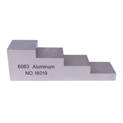 6063 Aluminum 4 Step Calibration Block with 0.25-0.5-0.75-1.0 Inch Thickness for Ultrasonic Testing