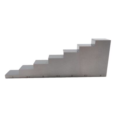 1018 Steel 7 Step Calibration Block with 5-12.5-20-27.5-35-42.5-50mm Thickness for Ultrasonic Testing