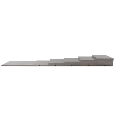 304 Stainless Steel 7 Step Calibration Block with 1-1.5-2-4-6-8-10mm Thickness for Ultrasonic Testing