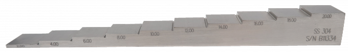 10 Step Wedge NDT Ultrasonic Test Block 3