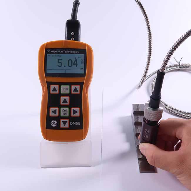 EQUV GE DA590 5Mhz Thickness Gauge Probe With Armored Cable GE C123
