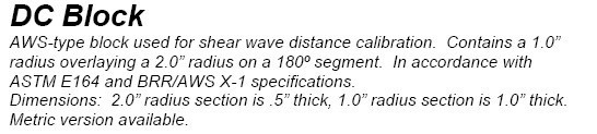 Astm E164-2013 Distance Depth Gauge Calibration Block 0